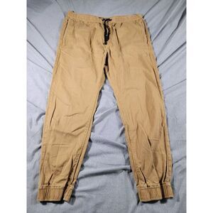 American Eagle Joggers‎ Mens Carmel Brown Khaki Active Flex Pants  27" inseam